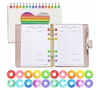 3000 pegatinas de refuerzo de agujeros, 10 diseños de acuarela Protectores de agujeros de papel Etiquetas circulares autoadhesivas para hojas de papel sueltas (exterior 13mm, interior 6.5mm)