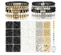 3000 Piezas Abalorios para Hacer Pulseras, 6mm Cuentas para pulseras, Kit para hacer pulseras,Friendship Bracelet Kit Hacer Pulseras DIY Manualidades Regalo Niña