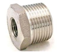 3000 psi Reduce 2" NPT Male x 1" NPT Female 304 Stainless Steel Reducing Bush Forged Pipe Fitting Reducer Air Water Gas Oil