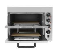 3000 W eléctrico de doble capa mini horno de pizza profesional de acero inoxidable con temporizador y guantes ajustables temperatura 50-350 ℃ ampliamente utilizado en cocinas domésticas, restaurantes