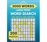 3000 Words Large Print Word Search for Adults and Seniors: Easy Puzzles • 2 Puzzles Per Page • Fun and Relaxing Brain Games (Mindferry Large Print Puzzle Collection)