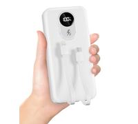 30000mAh Power Bank con Cable Incorporado: PD 22.5W Batería Externa de Carga Rápida con Gran Capacidad y 4 Salidas y 2 Entradas No es Compatible con Wired and Wireless Bluetooth BT PC