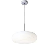 3000K-4000K-6000K Cocina ajustable con temperatura de 3 colores 12W / 25W / 40W LED Lámpara de granja moderna Lámpara de isla Lámpara de techo con pantalla de PE de rayas blancas Made in China
