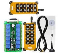 3000M Industrial DC 12/24/36/48 12CH Wireless Remote Control OverheadTravelling Crane System Receiver Digital Key(D)