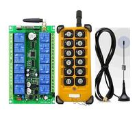 3000M Industrial DC 12/24/36/48 12CH Wireless Remote Control OverheadTravelling Crane System Receiver Digital Key(C)