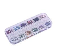 3000pcs de arte de uñas kit puntas de uñas rebanadas de 12 colores espeluznantes para decoraciones de arte