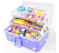 3000Pcs Manualidades Niños Kit Manualidades para Niñas y Niños 4 5 6 7 8 9 Años DIY Creativo Kit Material Juego Set Manualidades con Caja Limpiapipas Regalo Juguetes Educativos para Niño Niña, Mmorado