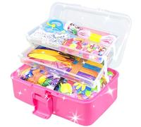 3000Pcs Manualidades Niños Kit Manualidades para Niñas y Niños 4 5 6 7 8 9 Años DIY Creativo Kit Material Juego Set Manualidades con Caja Limpiapipas Regalo Juguetes Educativos para Niño Niña, Rojo