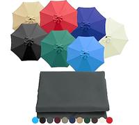 300cm 6Ribs/8Ribs Sunshade Canopy Cover,Cantilever Top,UV Protection UV30+,For Outdoor Garden Beach Pool Parasol Replacement Umbrella Cloth