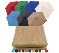 300cm 6Ribs/8Ribs Sunshade Canopy Cover,Cantilever Top,UV Protection UV30+,For Outdoor Garden Beach Pool Parasol Replacement Umbrella Cloth