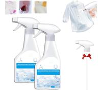 300ml Active Enzyme Laundry Stain Remover Spray, Travel and Laundry Stain Cleaner, for the Toughest Stains for Grease, for Cotton Clothes Shoes Oil, Fabric, Clothes (2)