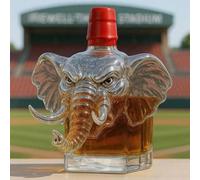 300Ml Arte Estatua - Decantador Whisky, Decantador De Whisky Con Forma De Elefante De Cristal 3D, Botella Vacía De Licores Y Vino Con Temática Animal, Diseño Creativo Y Original(C)