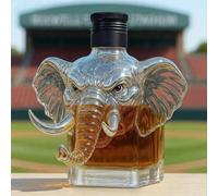 300Ml Arte Estatua - Decantador Whisky, Decantador De Whisky Con Forma De Elefante De Cristal 3D, Botella Vacía De Licores Y Vino Con Temática Animal, Diseño Creativo Y Original(D)