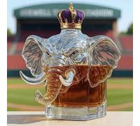 300Ml Arte Estatua - Decantador Whisky, Decantador De Whisky Con Forma De Elefante De Cristal 3D, Botella Vacía De Licores Y Vino Con Temática Animal, Diseño Creativo Y Original(F)