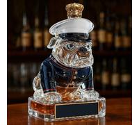 300ML Decantador Whisky Arte Escultura - Botella De Vino Con Diseño De Bulldog Francés En 3D, Hermosa Jarra De Whisky De Vidrio Grabada, Regalo Único Para Decorar El Bar Del Hogar(C)