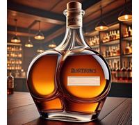300ML Decantador Whisky Arte Escultura - Botella De Whisky Con Forma De Nalga En 3D, Decantador De Whisky De Cristal Con Forma De Melocotón, Ideal Para Decorar Bares Y Regalos(B)