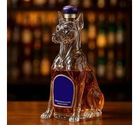 300ML Decantador Whisky Arte Escultura - Botellas De Whisky Y Vino Con Diseño De Sabuesos, 3D Decantador De Whiskys De Cristal Con Forma De Perro, Adornos De Bar Con Temática Animal(A)