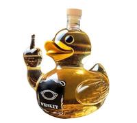 300ML Decantador Whisky Arte Escultura - Decantador De Whisky Con Forma De Pato Con Dedo Medio En 3D, Botella De Vino De Cristal Con Forma De Pato Única, Recipientes Para Almacenar Vino(#4)