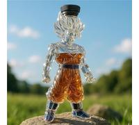 300ML Decantador Whisky Arte Escultura - Decantador De Whisky Con Forma De Super Goku En 3D, Divertidas Esculturas De Botellas De Vino De Vidrio Con Estilo Humano, Regalos De Decoración(#1)