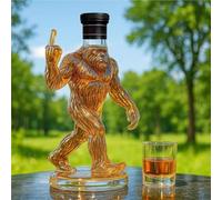 300ML Decantador Whisky Arte Escultura - Escultura 3D De Botella De Vino Con Forma De Pie Grande Y Dedo Medio, Estatua De Decantador De Whisky De Cristal Novedosa, Regalo Decorativo De Mono(A)