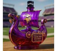 300ML Decantador Whisky Arte Escultura - Escultura De Botella De Whisky Con Forma De Barco Dragón En 3D, Decantador De Whisky De Cristal Divertido, Jarra De Vino Vacía Con Temática Barco(#2)