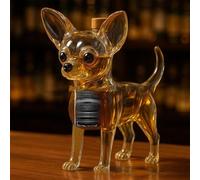 300ML Decantador Whisky Arte Escultura - Escultura De Botella De Whisky Con Forma De Chihuahua En 3D, Decantador De Whisky De Cristal Con Forma De Animal Novedoso, Recipientes Para Vino(#1)
