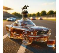 300ML Decantador Whisky Arte Escultura - Esculturas De Botellas De Vino Novedosas En Forma De Coche En 3D, Regalos De Decantador De Whisky De Vidrio A Prueba De Fugas, Contenedores Vinos(A)
