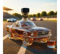 300ML Decantador Whisky Arte Escultura - Esculturas De Botellas De Whisky Para Coche, Decantador De Whisky De Cristal Novedoso, Regalos Decorativos Creativos A Prueba De Fugas(B)