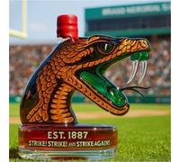 300ML Decantador Whisky Arte Escultura - Estatua De Botella De Whisky Con Forma De Serpiente, Botellas De Vino De Vidrio Con Grabado 3D, Recipientes Para Almacenar Vino Con Temática Animal(A)