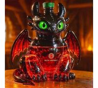 300ML Decantador Whisky Arte Escultura - Estatua De Decantador De Whisky De Dinosaurio Volador 3D, Adornos De Botella De Vino De Vidrio Con Temática De Monstruo, Contenedor De Bebidas(C)