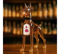 300ML Decantador Whisky - Arte Estatua, Botella De Vino De Cristal Con Forma De Animal En 3D, Mini Decantador De Whisky Con Forma De Dóberman, Recipientes Herméticos Para Almacenar Vino(E)