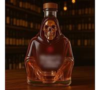 300ML Decantador Whisky - Arte Estatua, Botella De Whisky Con Esqueleto, Aireador De Jarra De Vino De Vidrio Gótico, Escultura De Decantador Personalizable Para Decoración De Bar(D)