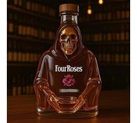300ML Decantador Whisky - Arte Estatua, Botella De Whisky Con Esqueleto, Aireador De Jarra De Vino De Vidrio Gótico, Escultura De Decantador Personalizable Para Decoración De Bar(A)