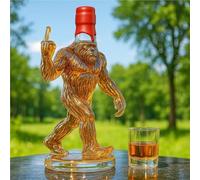 300ML Decantador Whisky - Arte Estatua, Botella De Whisky Con Forma De Gorila En 3D, Decantador De Whisky De Cristal, Dispensador De Licor Con Forma De Mono, Botellas De Vino A Prueba Fugas(C)