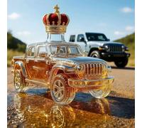 300ML Decantador Whisky - Arte Estatua, Escultura De Botella De Whisky Con Forma De Coche En 3D, Estatua De Decantador De Whisky De Cristal Con Temática De Coches, Divertido Regalo(D)