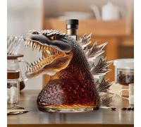 300ML Decantador Whisky - Arte Estatua, Esculturas De Decantador De Whisky De Dinosaurio Volador En 3D, Estatua De Botella De Vino De Cristal Resistente, Dispensador Licor Creativo Divertido(#2)