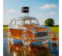 300ML Decantador Whisky - Arte Estatua, Estatua De Decantador De Whisky De Cristal Con Forma De Coche, Escultura De Botella De Whisky Con Temática De Coche, Contenedores De Vino(B)