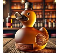 300ML Decantador Whisky - Arte Estatua, Estatuas 3D De Botellas De Vino Con Forma De Pato Divertido, Botella Decantadora De Whisky Con Forma De Animal, Juego Único Botellas De Vino De Vidrio(D)
