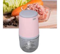 300ML Mini Procesador de Alimentos, Pica Alimentos Eléctrico sin Cable para Verduras Frutas Carne, Preparador de Comida para Bebé Incluye Cuchilla, Recipiente y Cable de Carga (Rosa)
