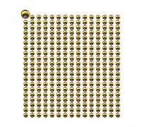 300pcs 3D Moldeado Señuelo de Pesca Ojos con Patrón de Pupila Serpiente para atar moscas, Componentes de Plástico con Respaldo para Pegamento Seguro (Oro 3mm)