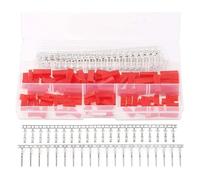 300Pcs 50Set 2.54mm 2Pin Female Male Housing Crimp Terminal Connectors Kit Compatible with JST SYP Terminal Kit