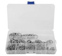 300pcs Arandelas dentadas dentadas M2.5 M3 M4 M5 M6 M8 M10 M12 Junta serrada externa a prueba de sacudidas