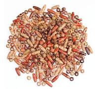 300Pcs Cuentas de Madera con Gran Agujero, BetterJonny Abalorios Madera Natural Cuentas de Madera Estampadas Bolas de Madera Cuentas Espaciadoras para Manualidades y Fabricaci贸n de Joyas,23x8mm/9x10mm