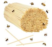 300PCS Pajitas de Trigo, 14.5 CM de Largo Diámetro 3-5 MM para Abejas Silvestres, Material Insectos Anidación para Relleno Hotel de Insectos, Casa de Abejas, Hotel de Abejas, Casa de Insectos