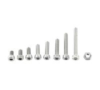 300pcs Tornillos hexagonales de acero inoxidable M2.5 con surtido de tuercas hexagonales Tornillos hexagonales Surtido de tuercas de acero inoxidable (Cabeza de copa)