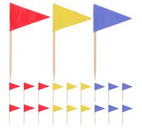 300pcs Triangle Toothpick Flags Cupcake Toppers Triangle Cupcake Flags Cocktail Cake Picks for Cakes Fruit Desserts Party Event Decorations