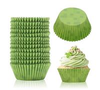 300uds Capacillos Cupcakes Pixel, Envolturas Muffins con Tema Videojuego Pixel Portacupcakes Verdes para Baby Shower Boda Despedida Soltera Decoraciones Cumpleaños Suministros Fiestas