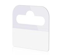 300uds Pestañas Colgantes Adhesivas, Pestañas para Colgar Autoadhesivas Pestañas para Colgar Adhesivas Transparentes para Artículos Exhibición Minorista de Tiendas (4,6x4cm)