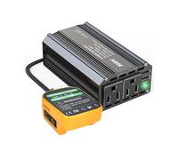 300W Power Inverter 20V to 110V for Battery Inverter Charger Adapter with 2 AC Outlet & 2 USB for Car