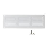 300x100mm Metalica Rejilla de Ventilación con Mosquitera - Blanco